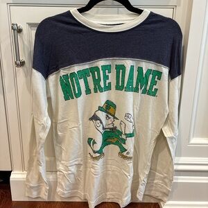 Notre Dame navy and white vintage long sleeve shirt #college #notredame #vintage